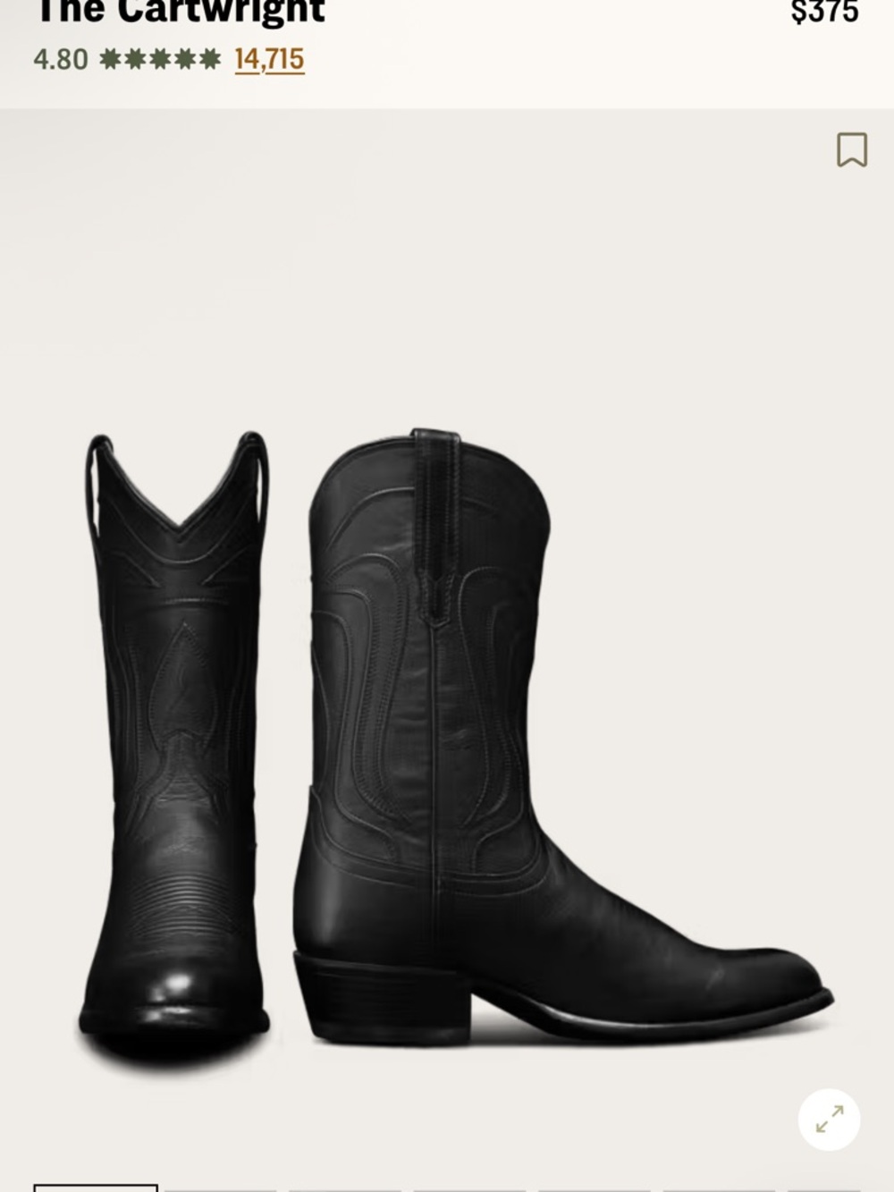 Tecovas Black Men's Western Cowboy Boots